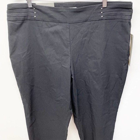 JM Collection Slim Leg Black Pants XXL Short - Picture 3 of 15